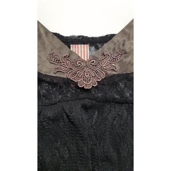 Free People Intimately Sheer Black Lace Top W cap - Picture 8 of 8